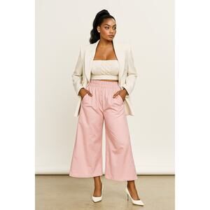 Taylor Jay  Cotton Culotte Her Edition Pink Pants Size S NWT